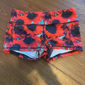 Fleo Red Sunflowers Shorts